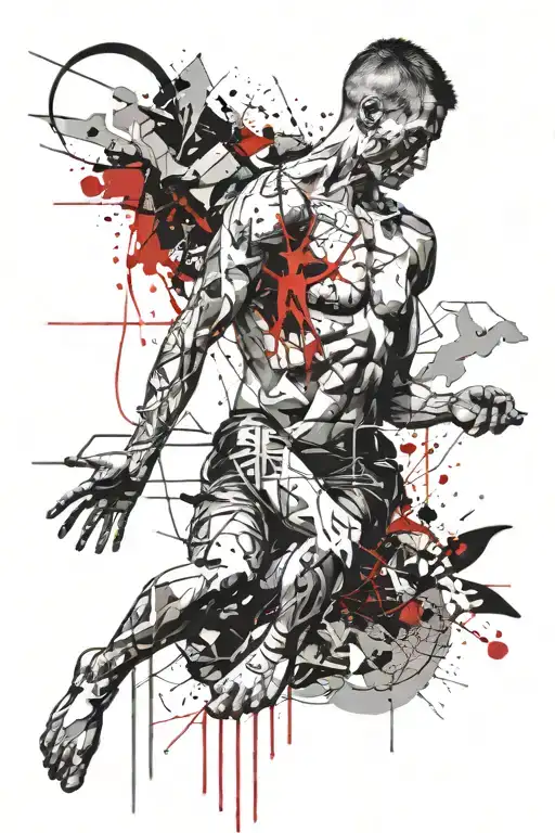 Creation of Adam painting tattoo design idea