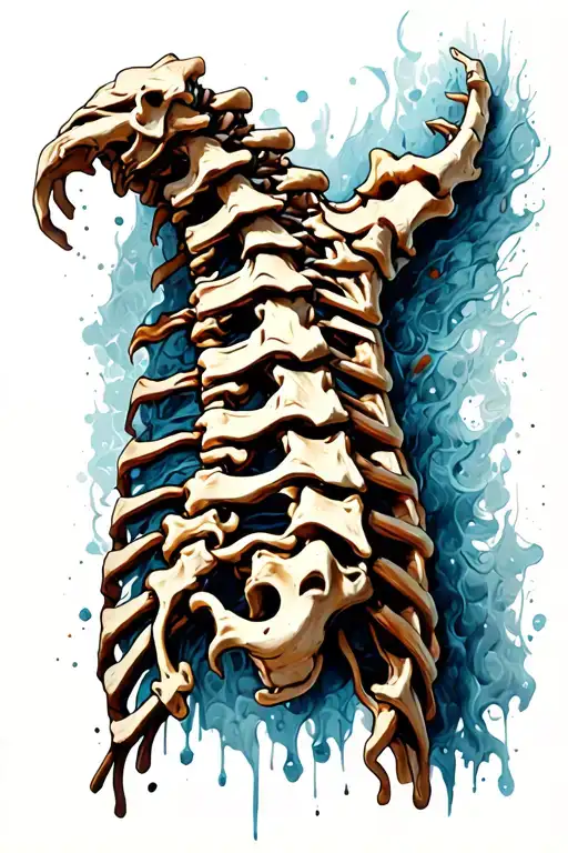 human spine tattoo design idea