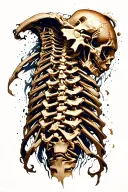 human spine tattoo design idea