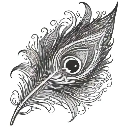 Peacock Feather tattoo design idea