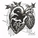 heart break tattoo design idea