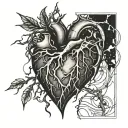 heart break tattoo design idea