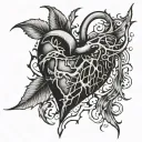 heart break tattoo design idea