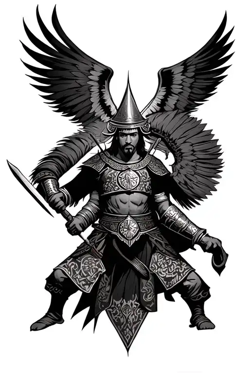 Ottoman Empire or mongol warrior tattoo design idea