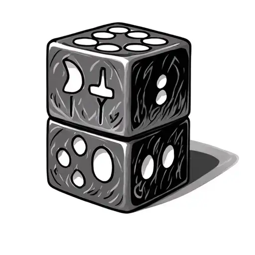 Jumanji dice tattoo tattoo design idea