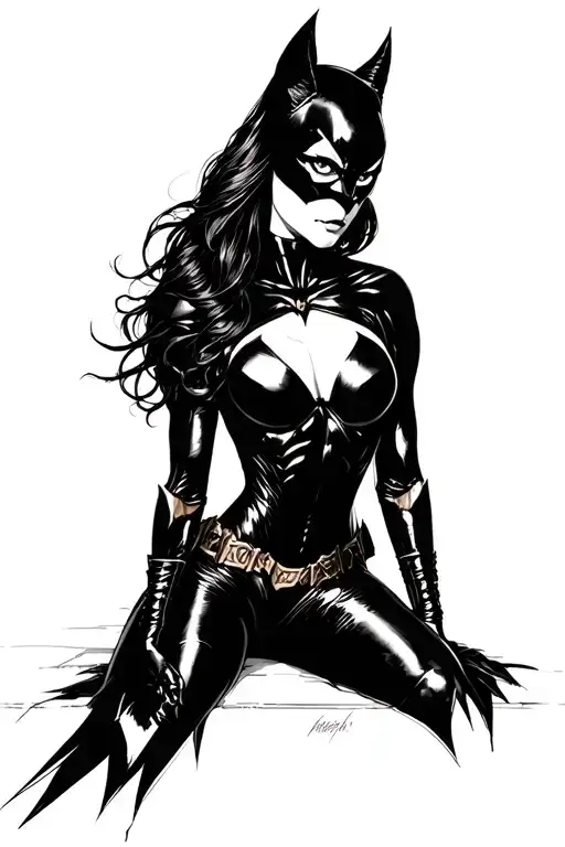 catwoman from Batman begins tattoo design idea
