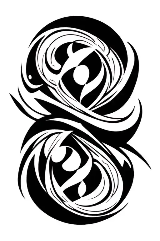 444 Infinity tattoo design idea