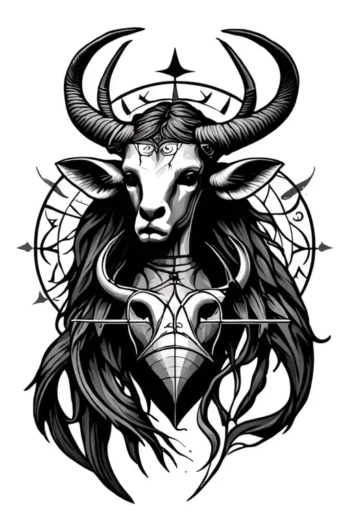 signs for libra, gemini, aquarius, taurus and cancer tattoo design idea