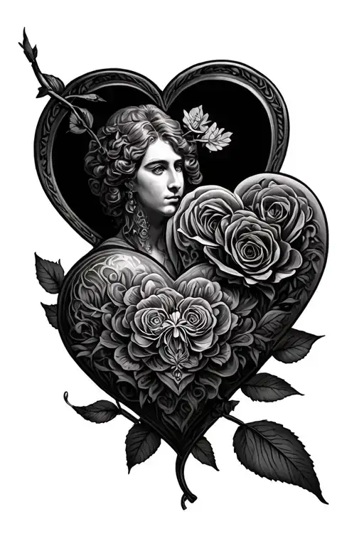 saint valentine tattoo design idea