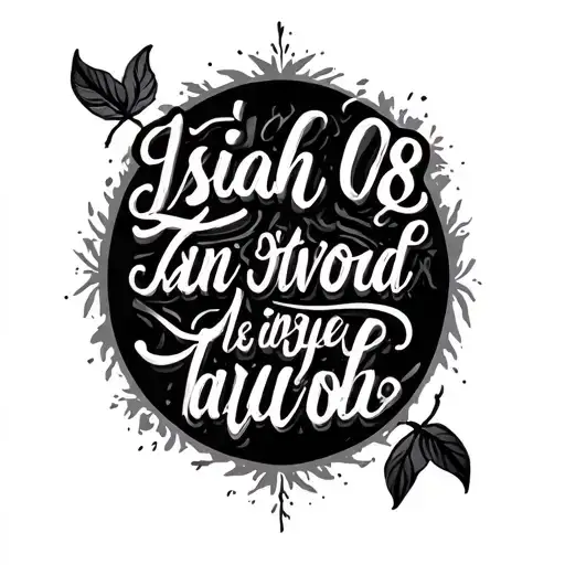 Isaiah 6:8 written tattoo design idea