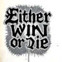 Either win or die " wrote tattoo design idea
