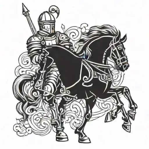 A knight tattoo design idea