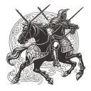 A knight tattoo design idea