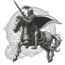 A knight tattoo design idea