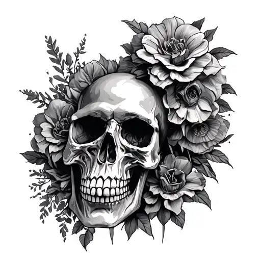 Nashville and skulls tattoo design idea