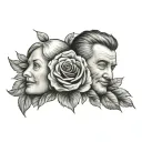 mom and dad memorial tattoo design idea