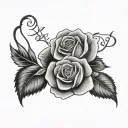 mom and dad memorial tattoo design idea