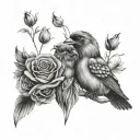 mom and dad memorial tattoo design idea