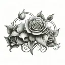 mom and dad memorial tattoo design idea