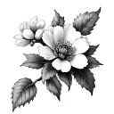 Hawthorn Flower tattoo design idea