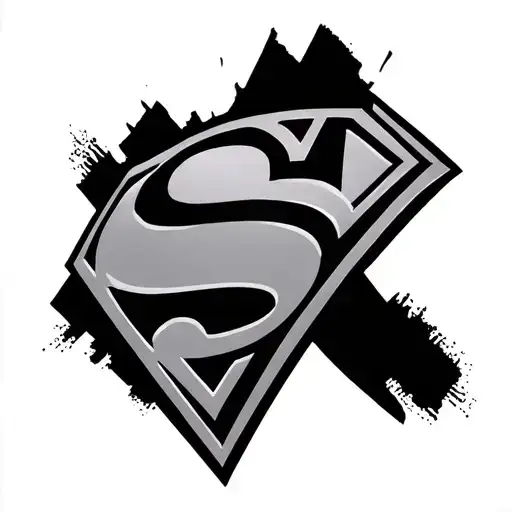 superman symbol tattoo design idea