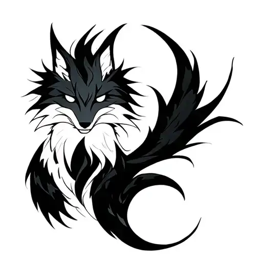 Nine Tailed Fox tattoo design idea