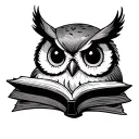 Cute Owl reading tattoo design idea