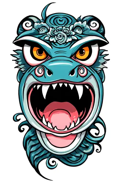 Polynesian Hammer Head shark tattoo design idea