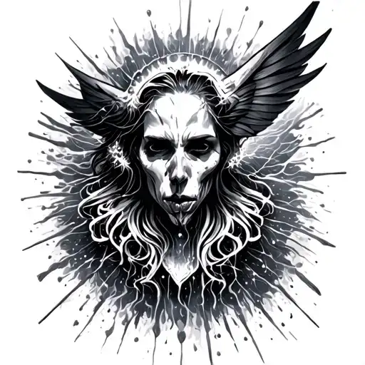 salt and light emanating tattoo design idea