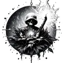 salt and light emanating tattoo design idea