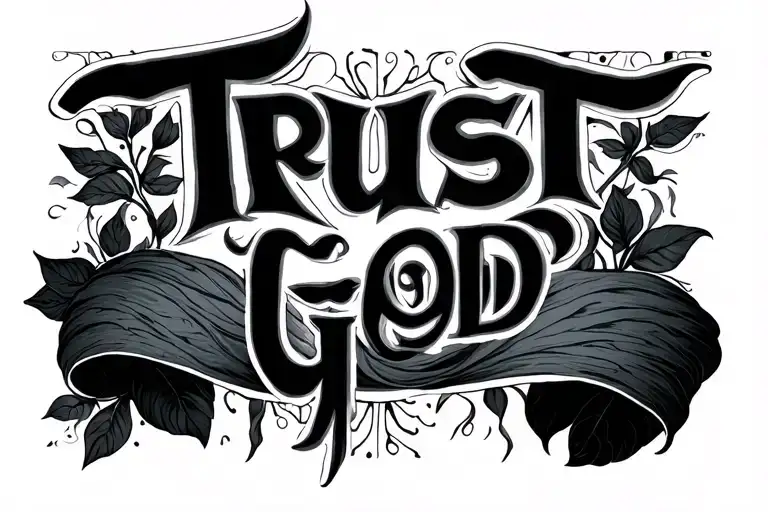 Trust in God tattoo design idea