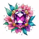 Birthstone tattoo design idea