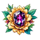 Birthstone tattoo design idea