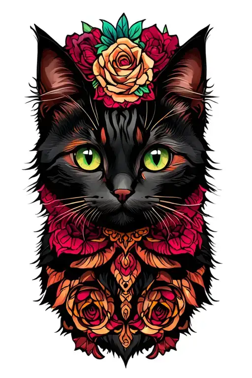 cat tattoo design idea