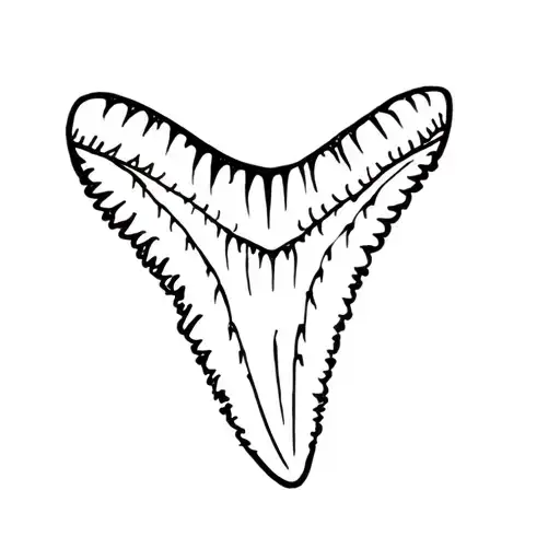 Shark tooth tattoo design idea