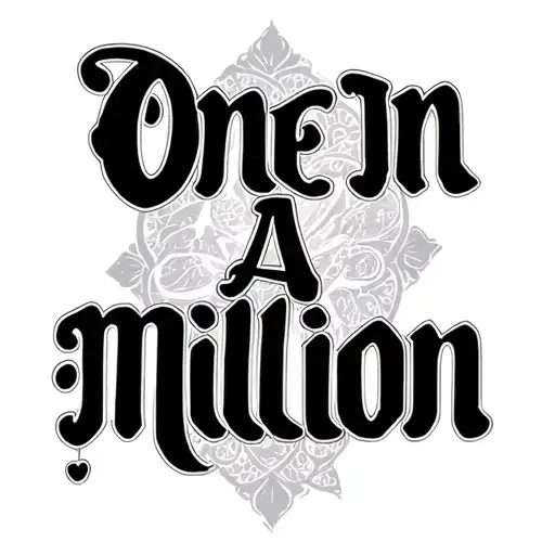 "One In A Million " beat the odds tattoo design idea