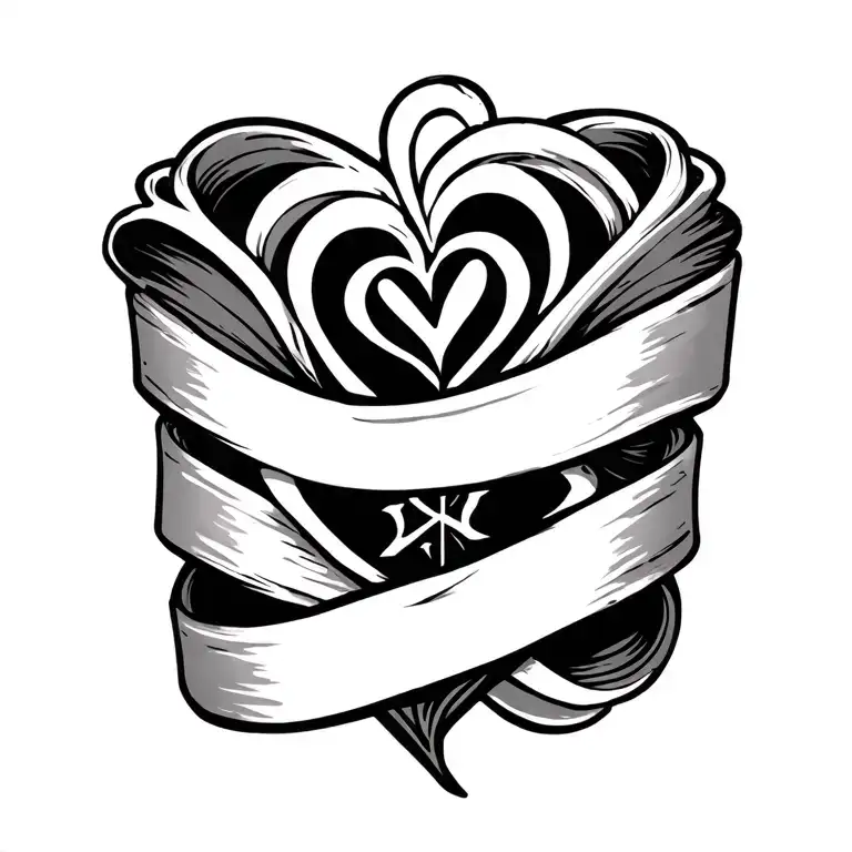ankle band tattoo with love symbol tattoo design idea