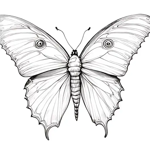 papillon tattoo design idea