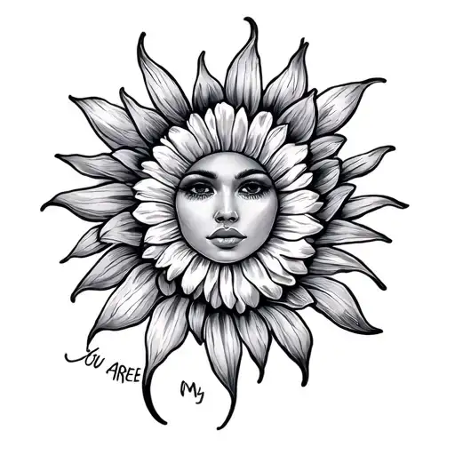 You Are My Sunshine tattoo design idea