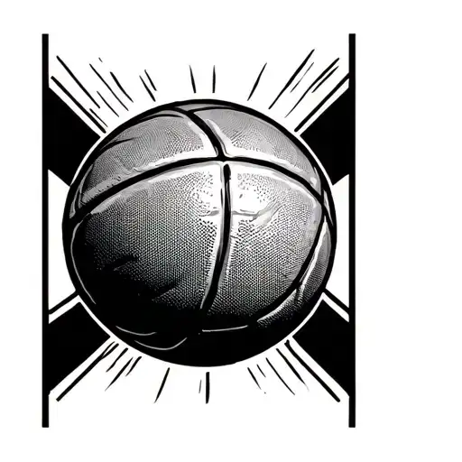 rugby ball basketball  tattoo design idea