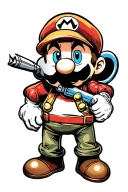 bullet bill super mario tattoo design idea