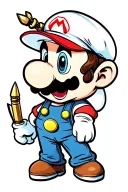 bullet bill super mario tattoo design idea