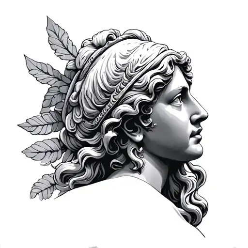 Greek statue Astraea tattoo design idea