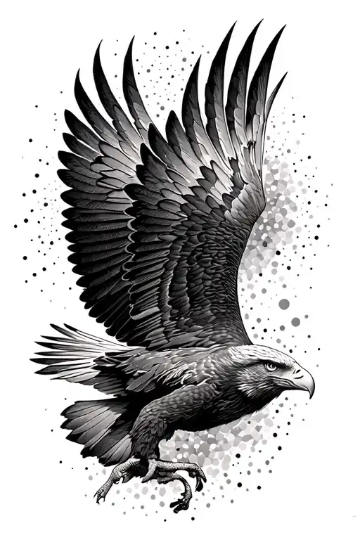 Eagle soaring tattoo design idea