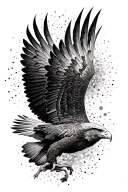 Eagle soaring tattoo design idea