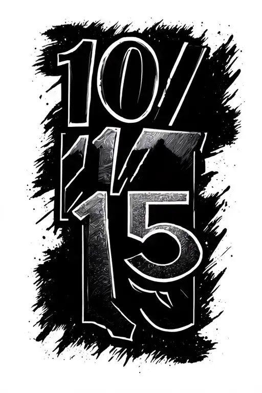 "10/15" Texas state outline tattoo design idea