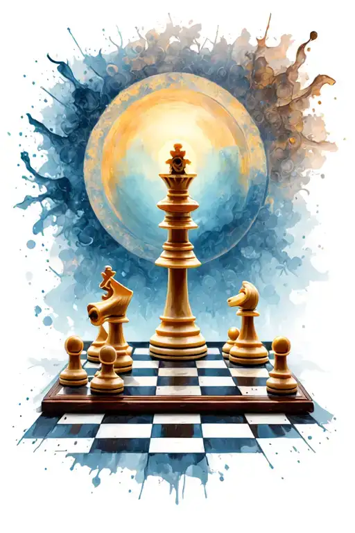 chess board tattoo design idea