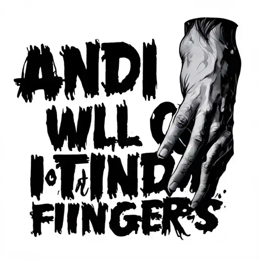 And I will cut off my fingers, no ID to find me tattoo design idea