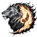 Sagittarius fire and leo tattoo design idea