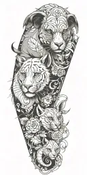 animals tattoo design idea
